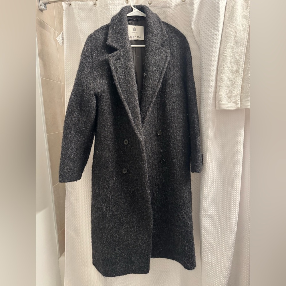 Aritzia Babaton Gray Slouch Coat